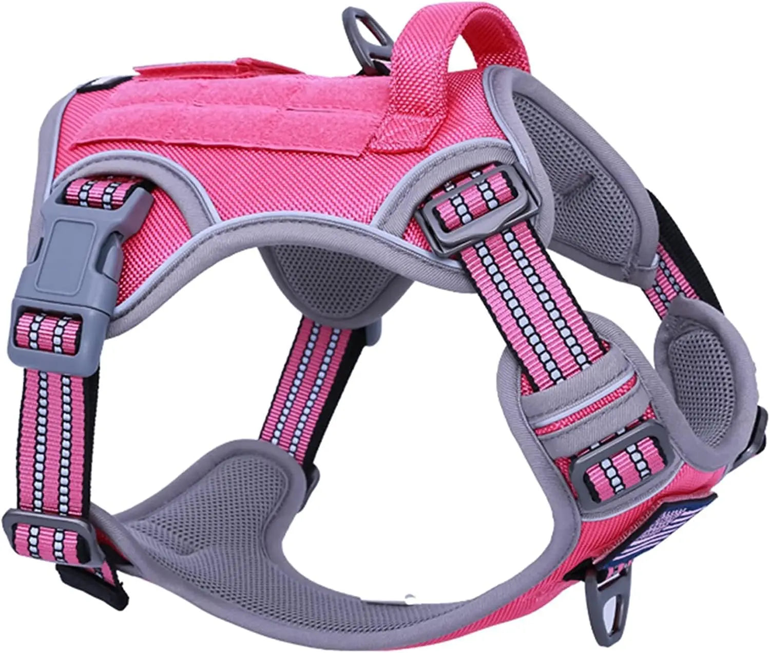 Tactical No-Pull Dog Harness with Handle, Reflective Adjustable Training Vest