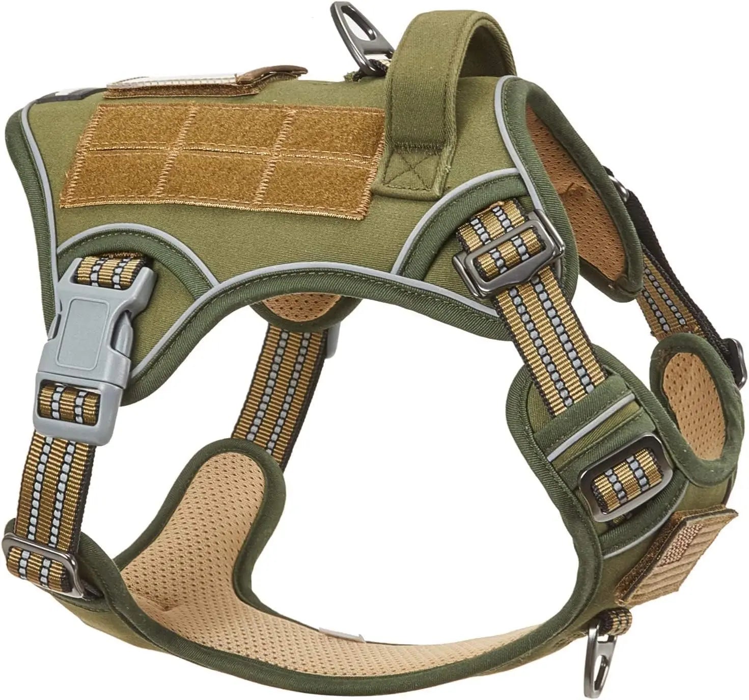 Tactical No-Pull Dog Harness with Handle, Reflective Adjustable Training Vest