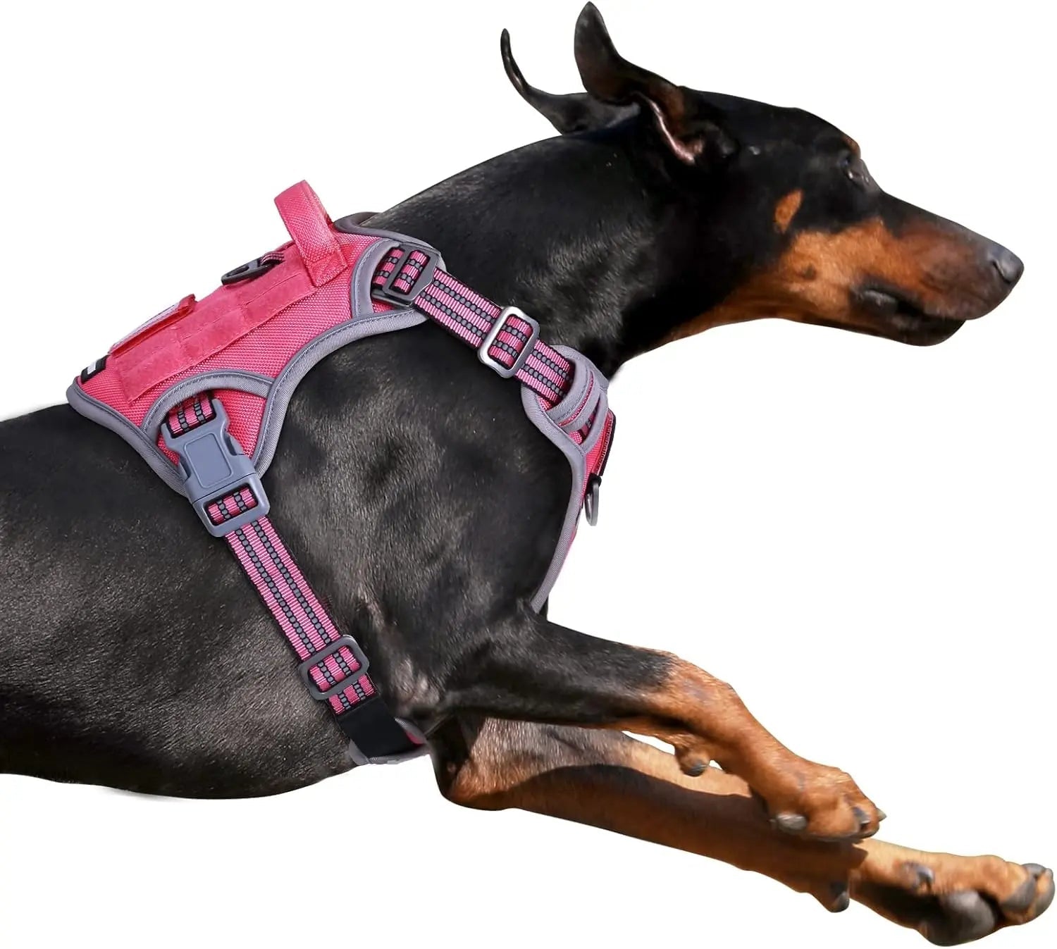 Tactical No-Pull Dog Harness with Handle, Reflective Adjustable Training Vest