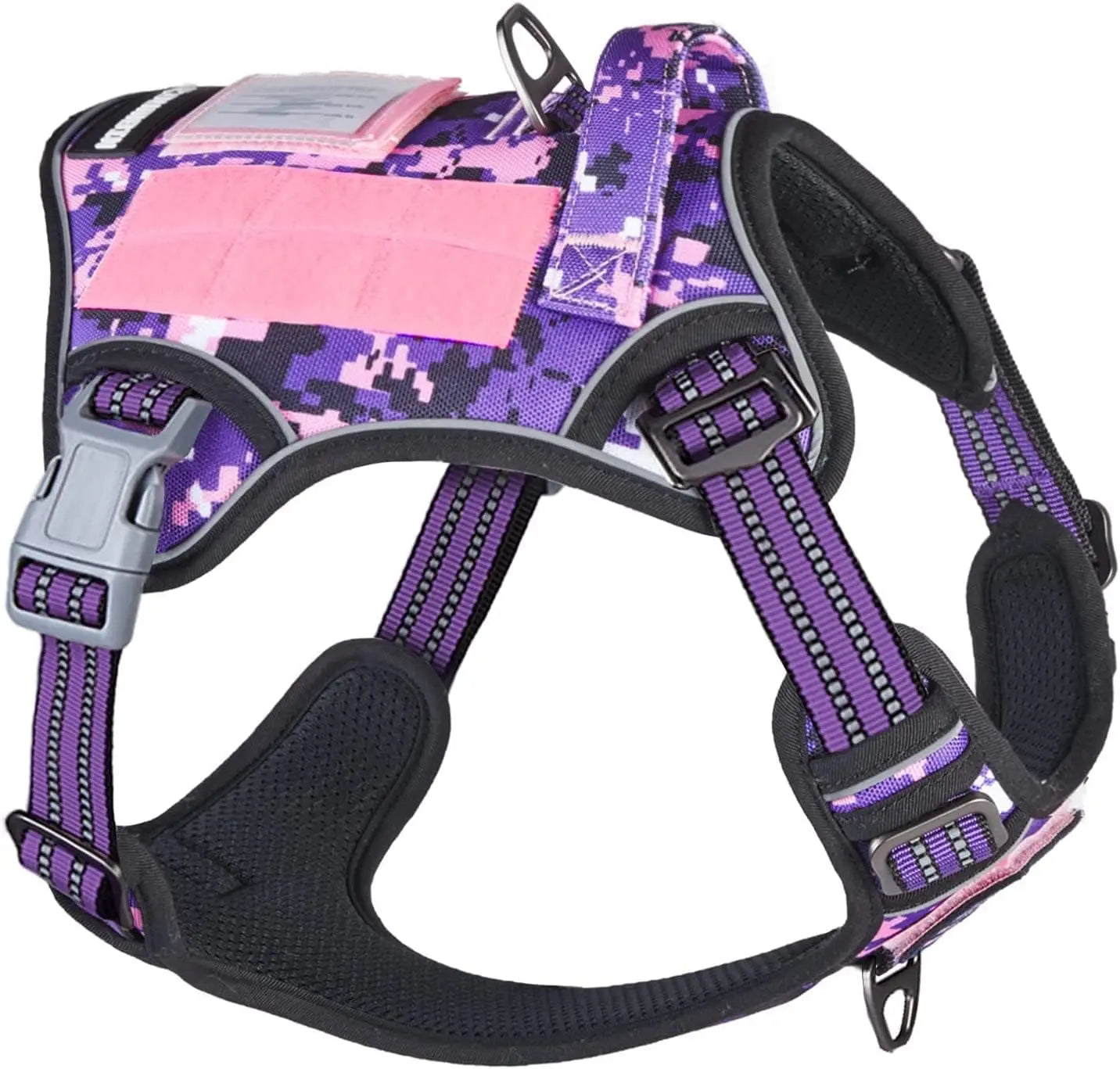 Tactical No-Pull Dog Harness with Handle, Reflective Adjustable Training Vest