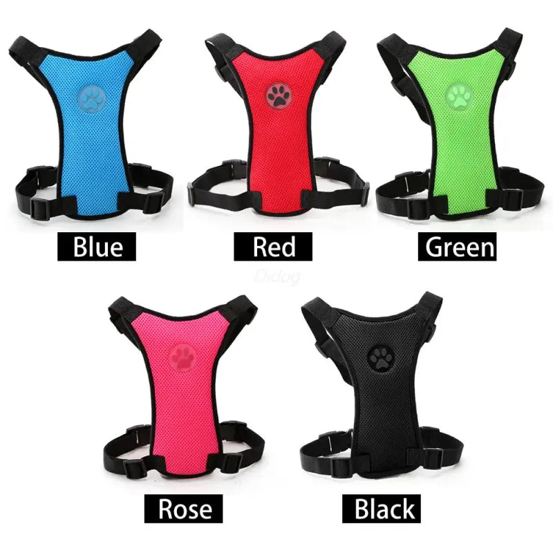 Dog  Breathable mesh chest straps for car safety
