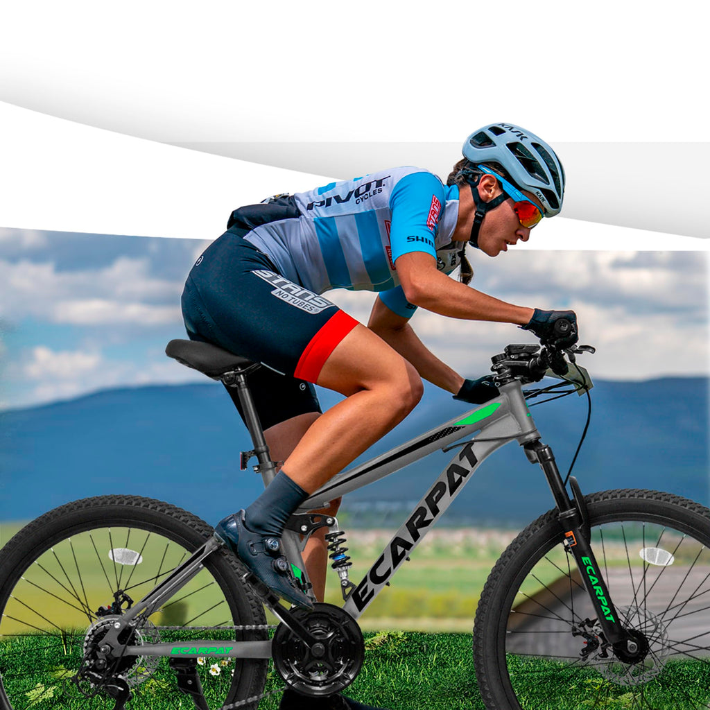 24" TrailX Adult Mountain Bike | 21-Speed Full Suspension (Gray)