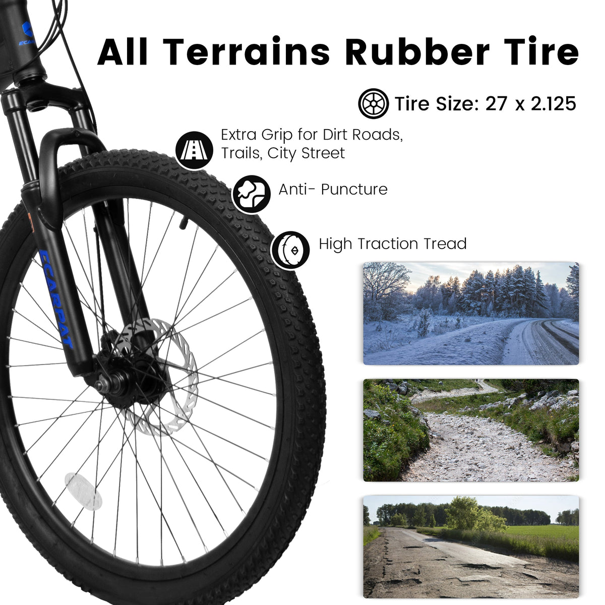 27.5” TrailX - Mountain Bike | Full Suspension | 21-Speed | Black Blue 2