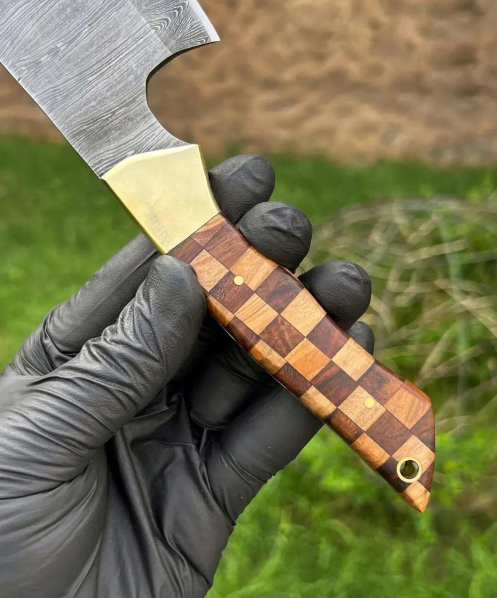 HANDMADE FORGED DAMASCUS STEEL Meat Cleaver Chopper Knife