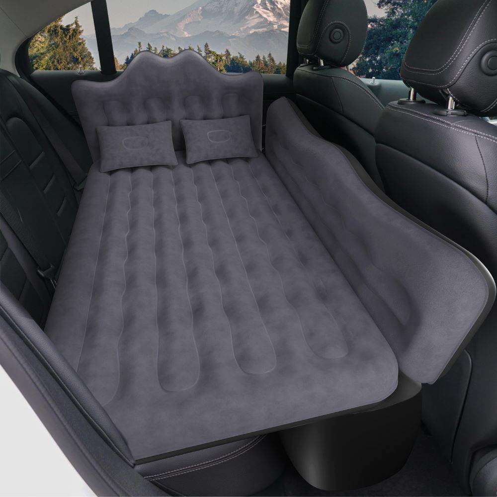 Wide Air Mattress Inflatable for SUV, Truck & Van Back Seat Camping Bed with Pump & Pillows,Black