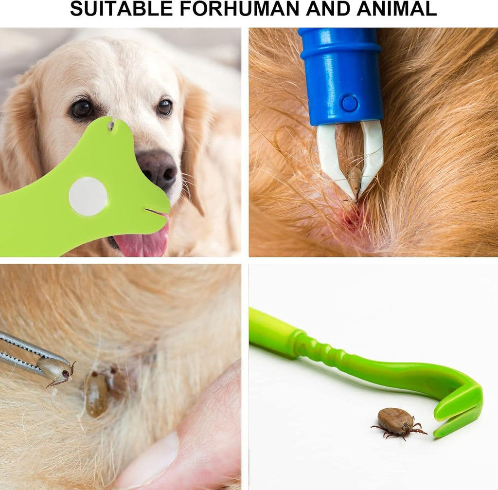 Tick Removal Tool 8 In 1 With Storage Box, Tick Tweezers, Flea Comb, Magnifying Glass, Dog Tick Remover Tool Tick Removal Kit Tick Removal Tool For Dogs Cats Pet Tick Comb