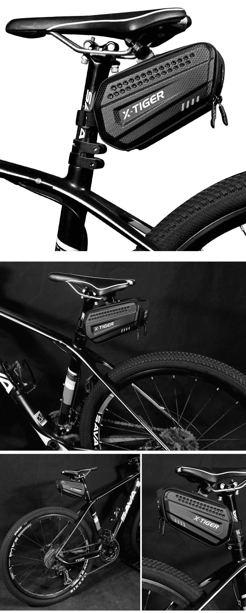 Bicycle Bag Rainproof  1.2L Large Capacity Cycling Seat Rear Bag For Accessories