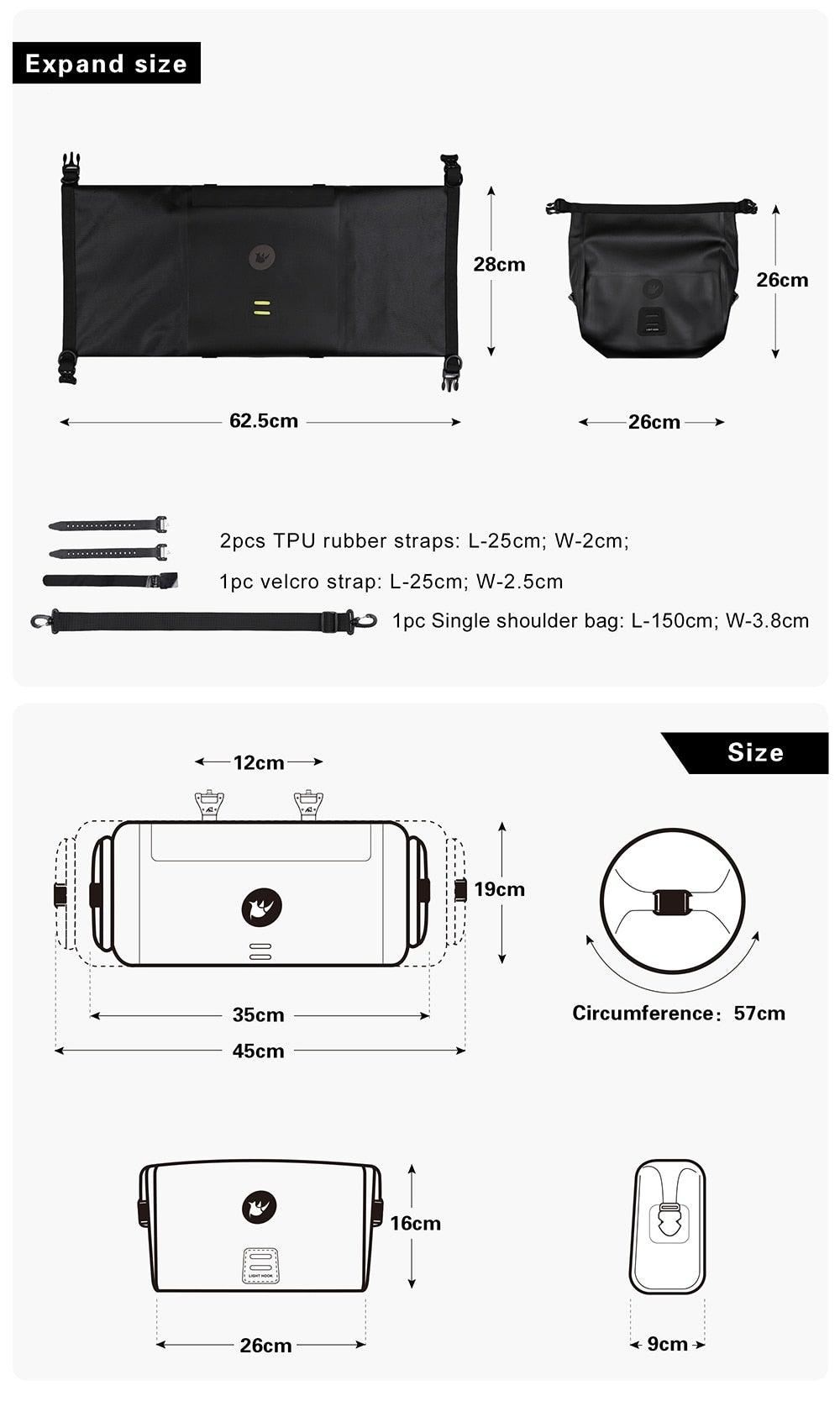 Bicycle Bag Waterproof Handlebar mount