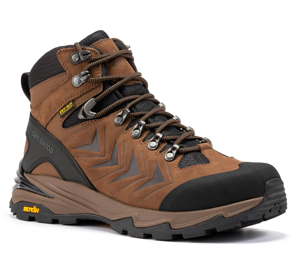 Botas Pro Brown 6 Inch Waterproof Hiking Boots with VIBRAM® Traction Lug Outsole