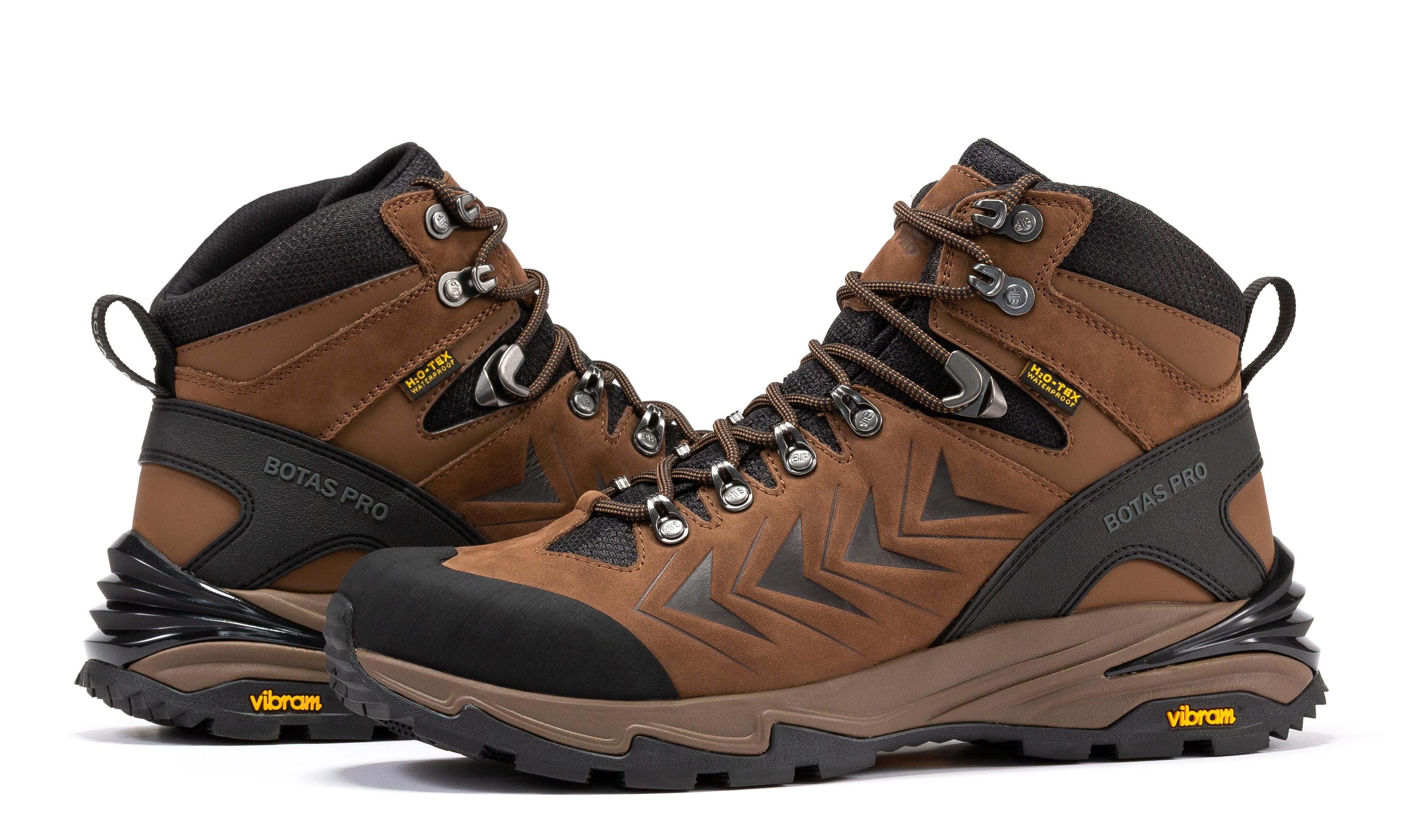 Botas Pro Brown 6 Inch Waterproof Hiking Boots with VIBRAM® Traction Lug Outsole
