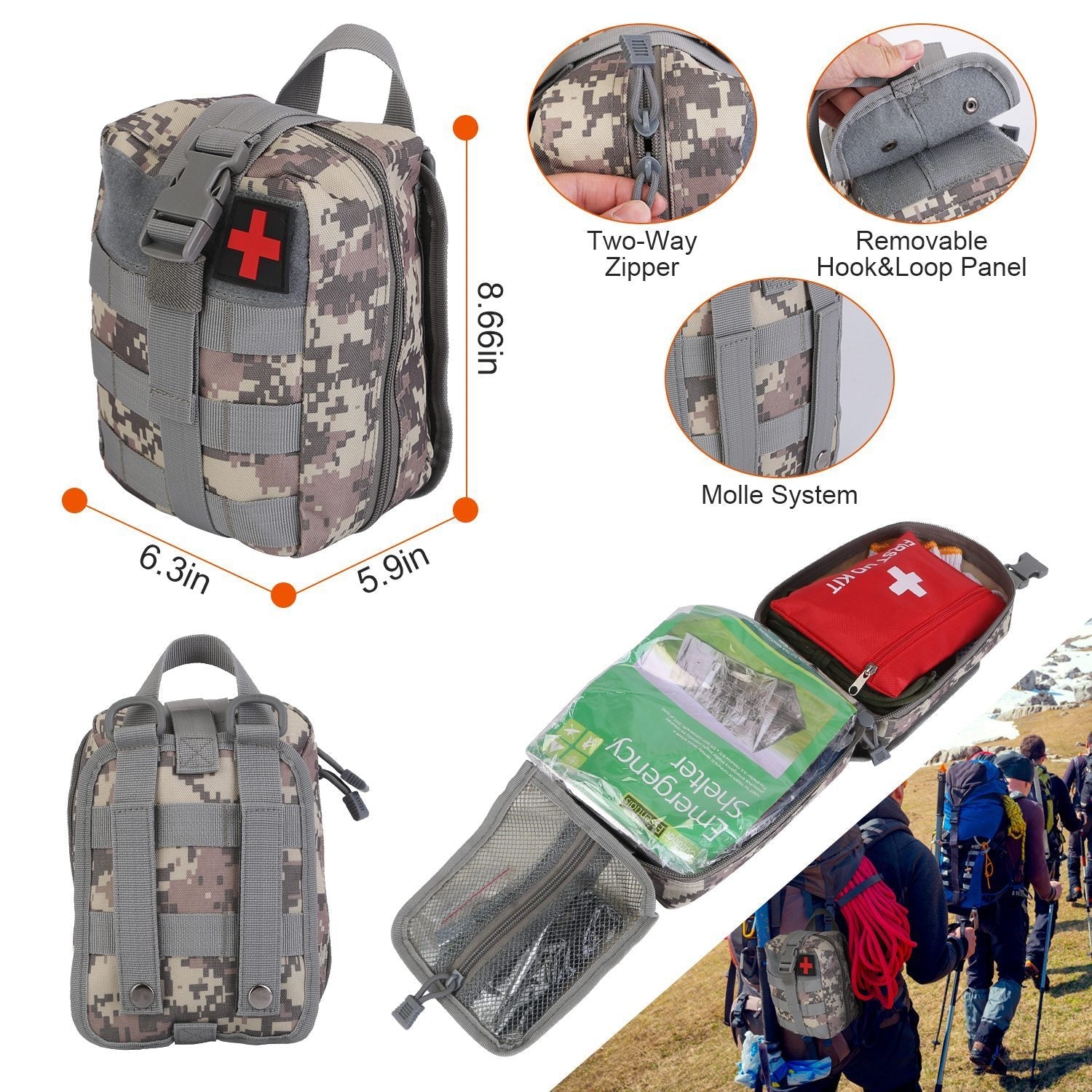 125Pcs Survival Kit for Outdoor Adventures