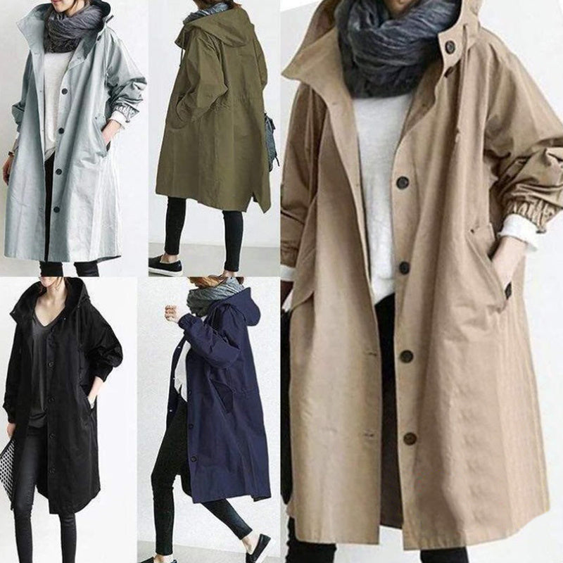 Women Windbreaker Jacket Hooded Quick Dry Waterproof