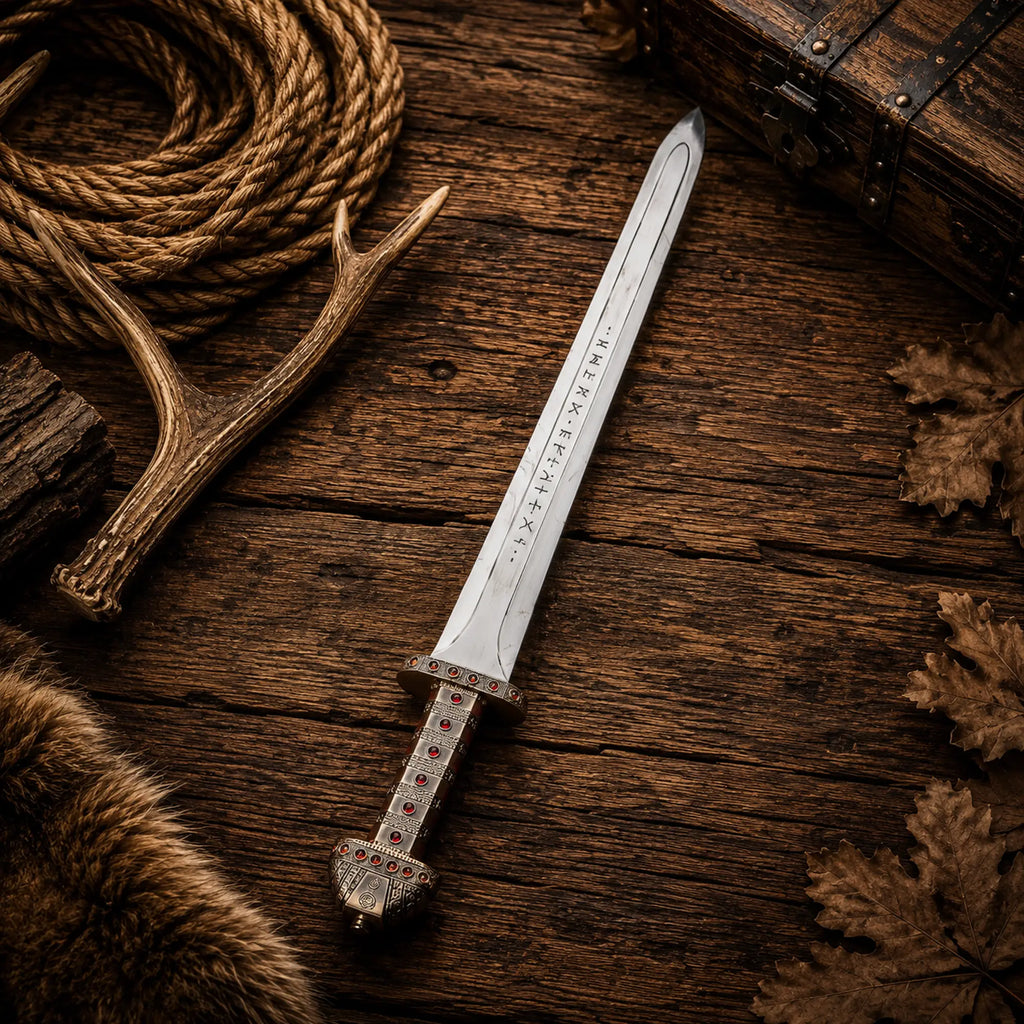 King Ragnar Sword – High Carbon Steel Viking Sword with Scabbard