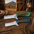 Cowboy Carry Bullcutter Set – D2 Blade Pinecone Handle