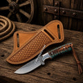 Cowboy Hunting Knife – Forged Rasp Steel with Pinecone Resin Handle
