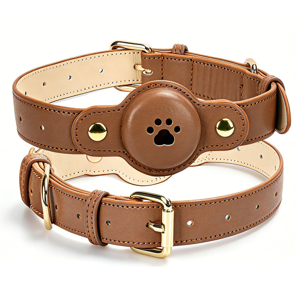 Fashionable PU Leather Pet GPS Collar