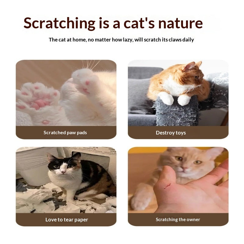 Cat Scratching Post With Magnetic AttachmentsVersatile Corrugated CardboardAnd Accordion Design For Pets