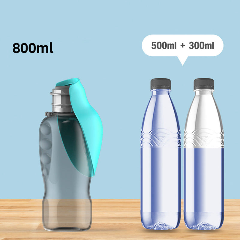 800m Water Bottle Leakproof Pet Foldable Drinking Bowl