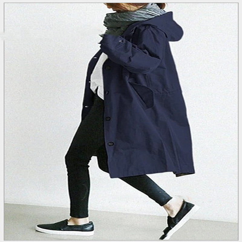 Women Windbreaker Jacket Hooded Quick Dry Waterproof