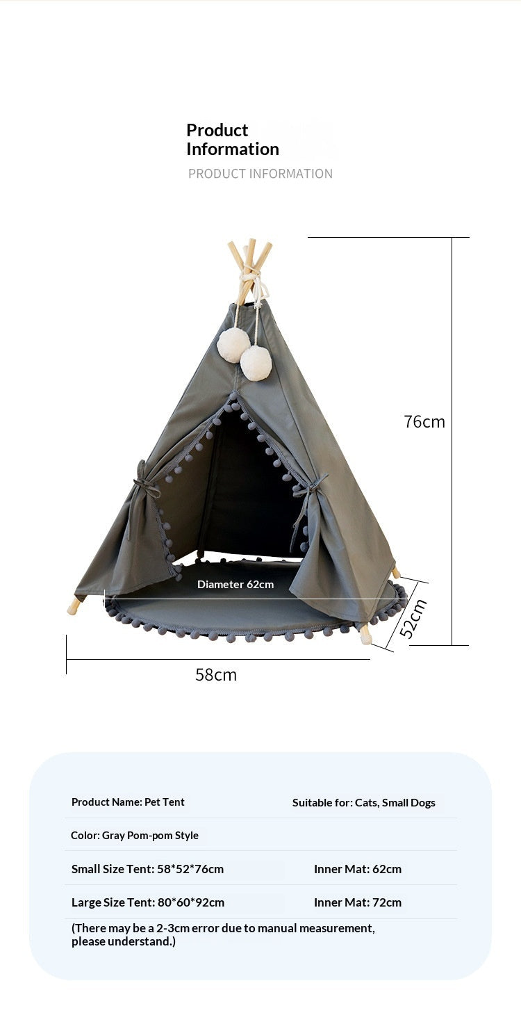 Foldable All-Season Pet Tent Bed For Cats & Dogs.