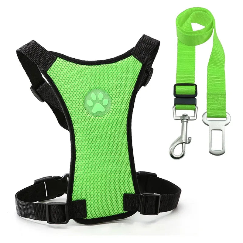 Dog  Breathable mesh chest straps for car safety