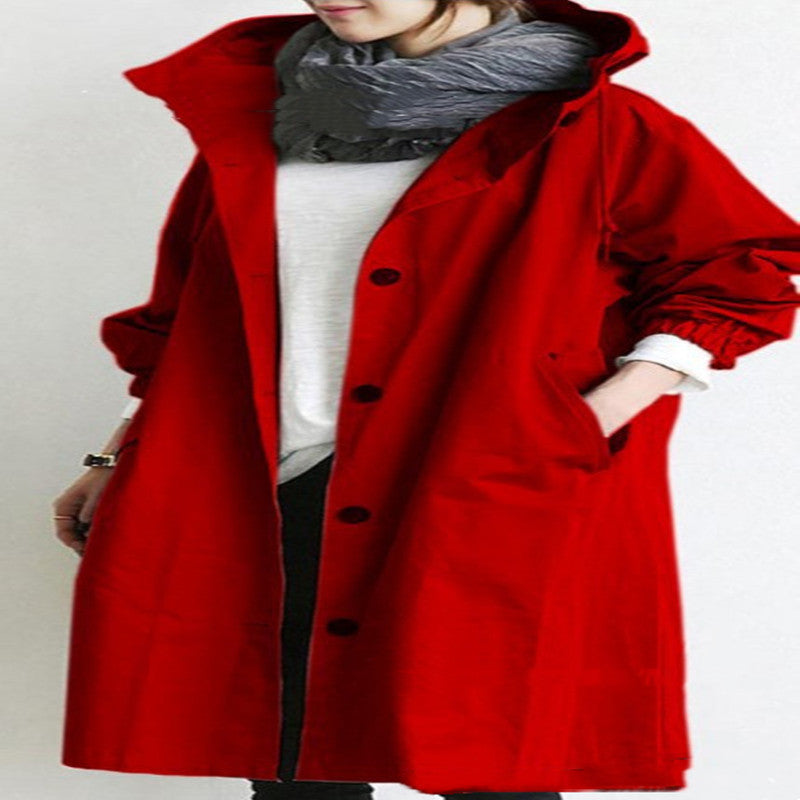 Women Windbreaker Jacket Hooded Quick Dry Waterproof
