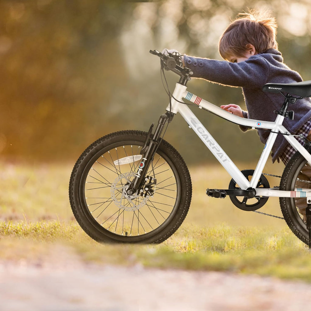 20” Kids Mountain Bike – TrailKid | Front Suspension | 7-Speed | White