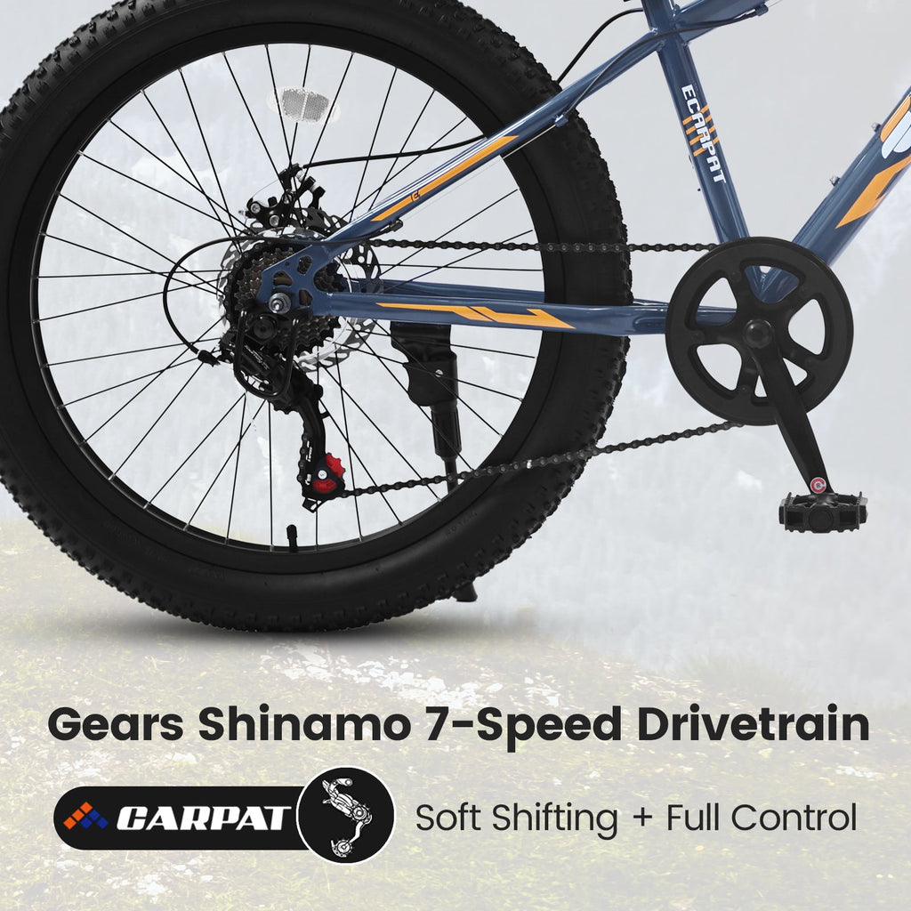 Elecony 24 Inch Fat Tire Mountain Bike