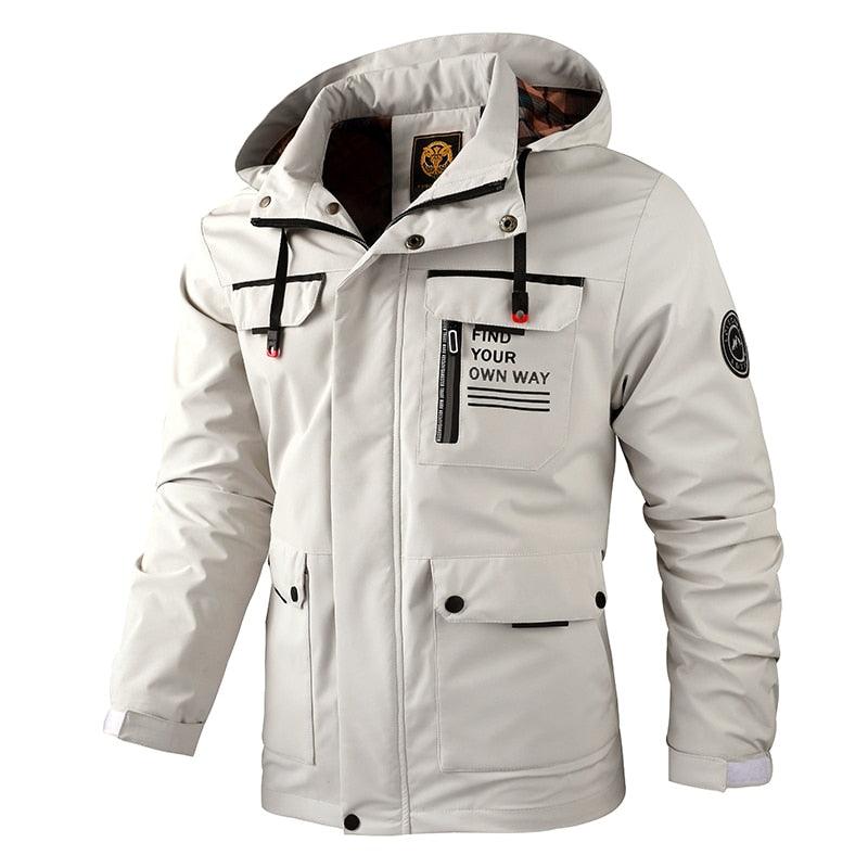 Mens Casual Windbreaker  Waterproof