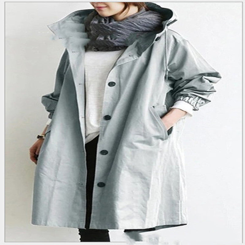 Women Windbreaker Jacket Hooded Quick Dry Waterproof