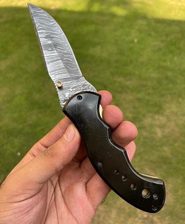 Damascus Blade EDC Folding Pocket Knife