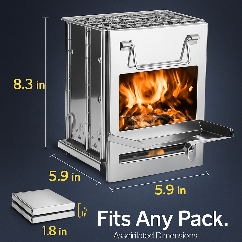 Backpacking Camping Stove: Portable Folding Cooker