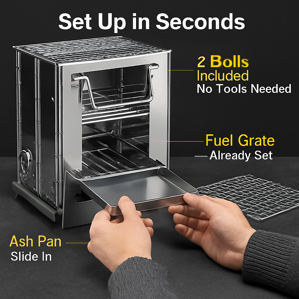 Backpacking Camping Stove: Portable Folding Cooker