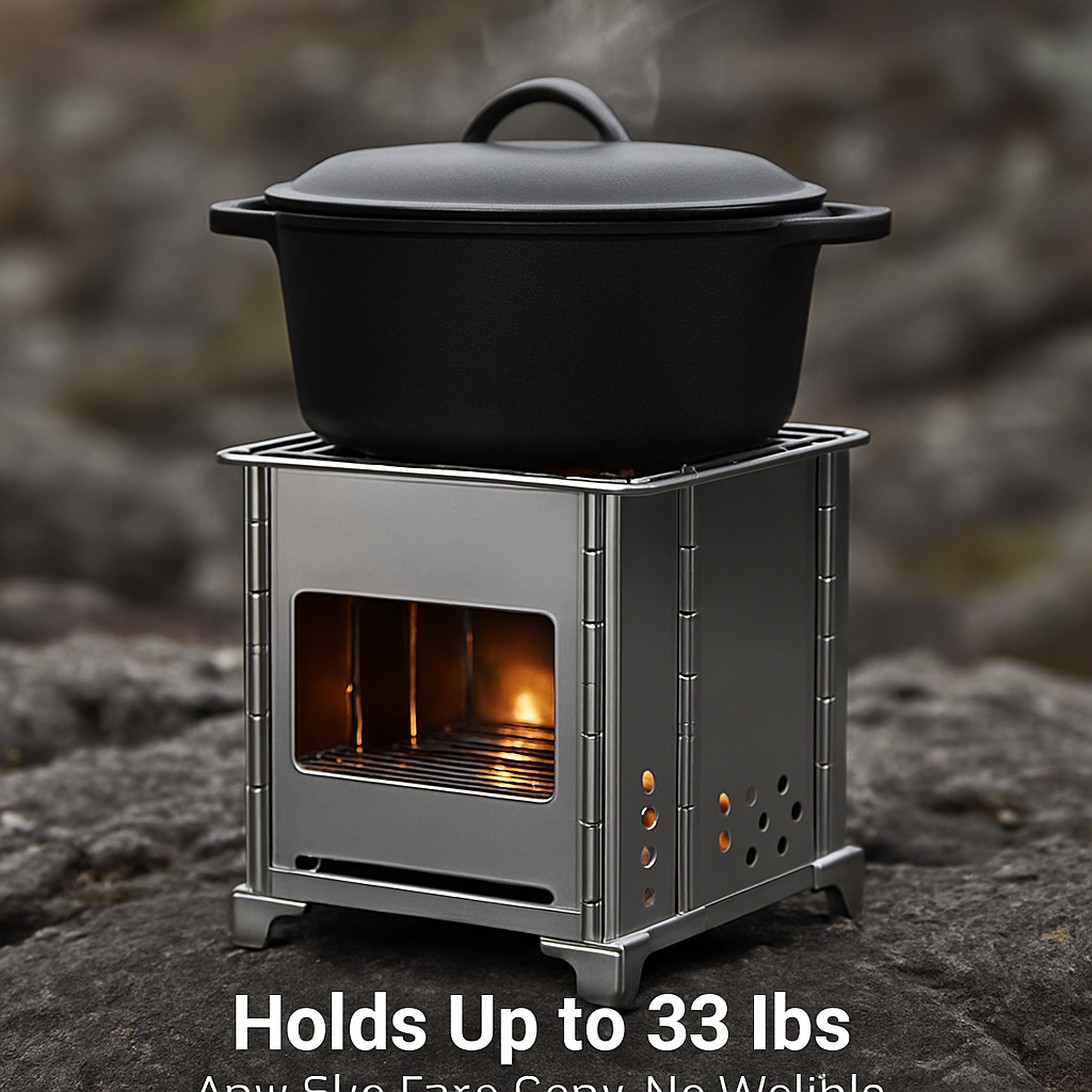 Backpacking Camping Stove: Portable Folding Cooker
