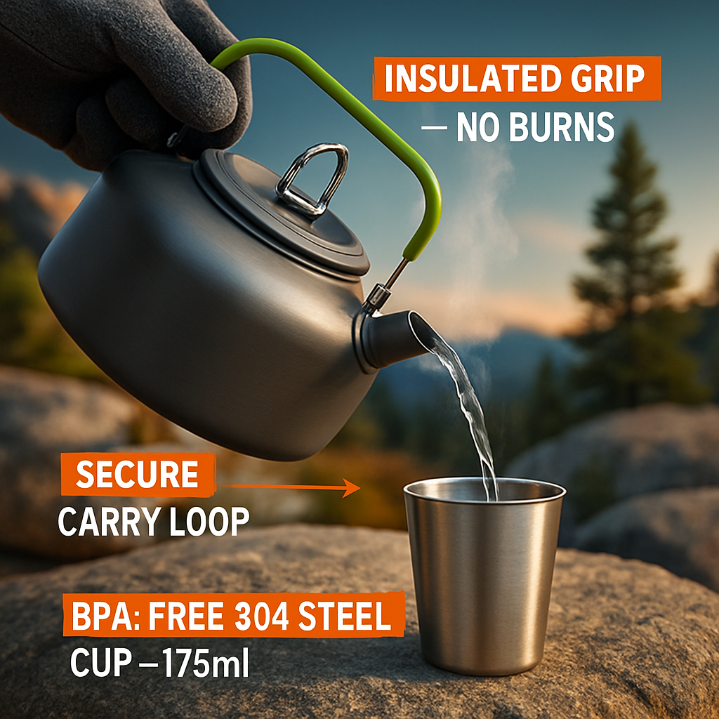 Camping Cookware Set for Outdoor Hiking and Picnics