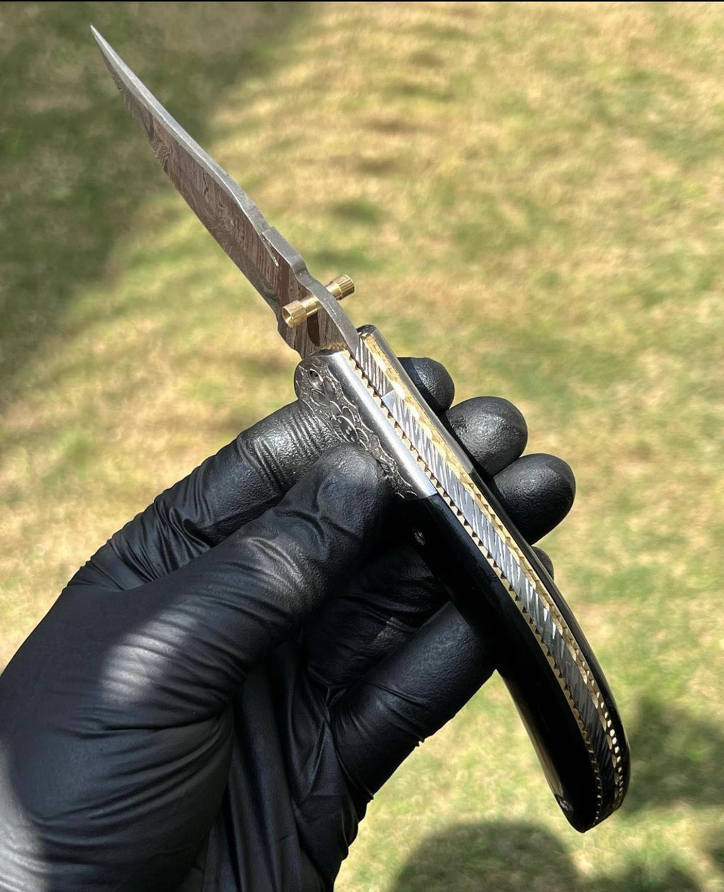 Custom Handmade Damascus steel Blade EDC Folding Pocket Knife