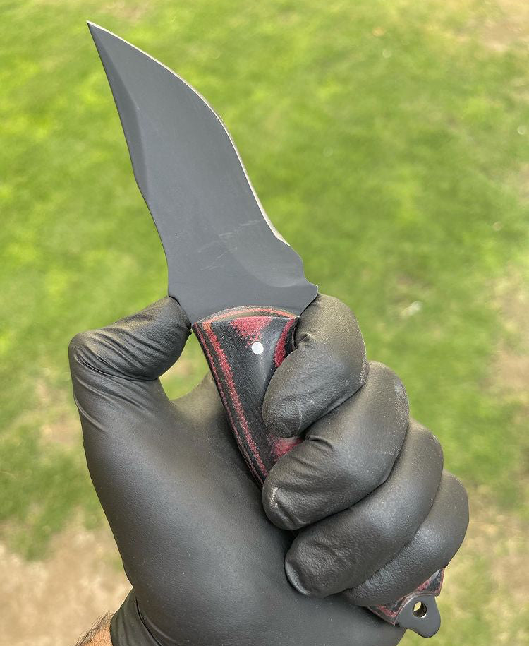 Custom made D2 steel EDC Hunting powder coated blade knife