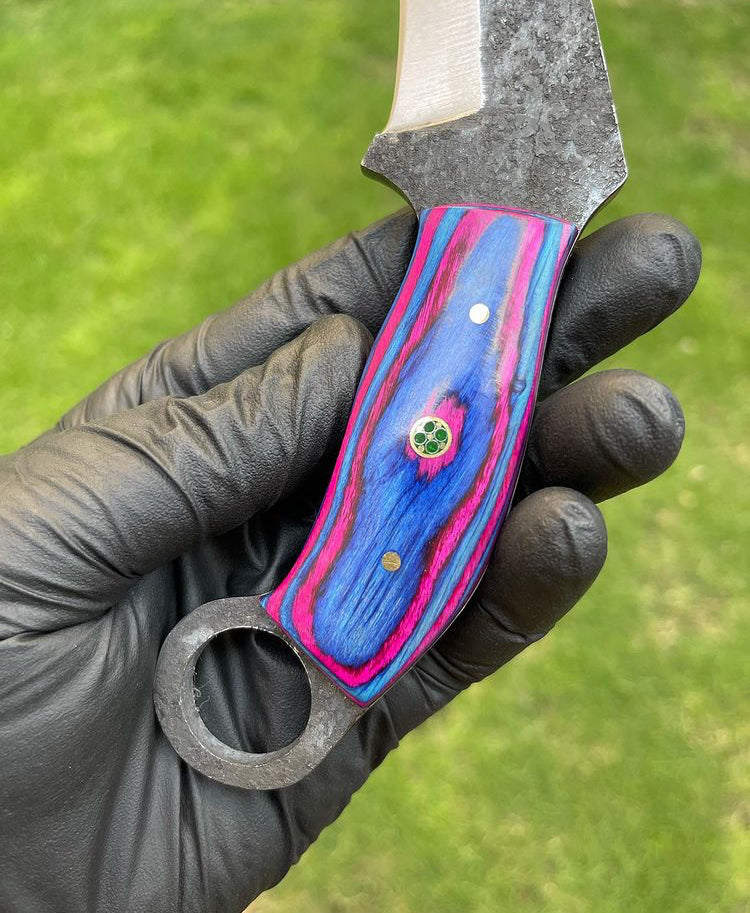 Handmade 1095 steel karambit Neck knife