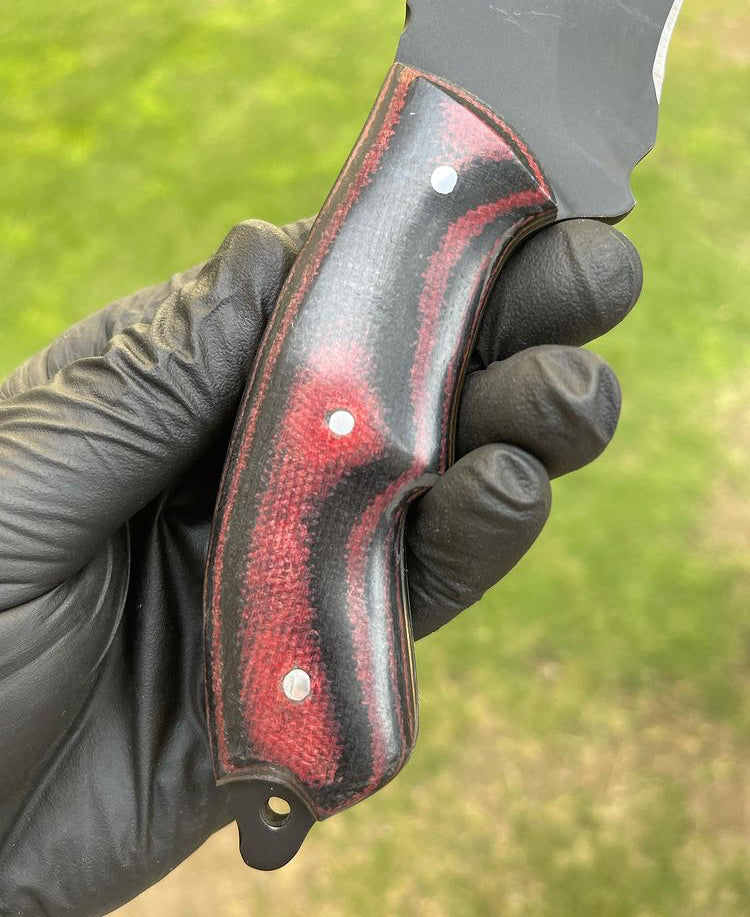 Custom made D2 steel EDC Hunting powder coated blade knife