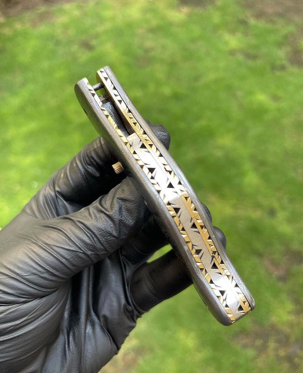 Folding Full Damascus Blade EDC Folding Pocket Knife