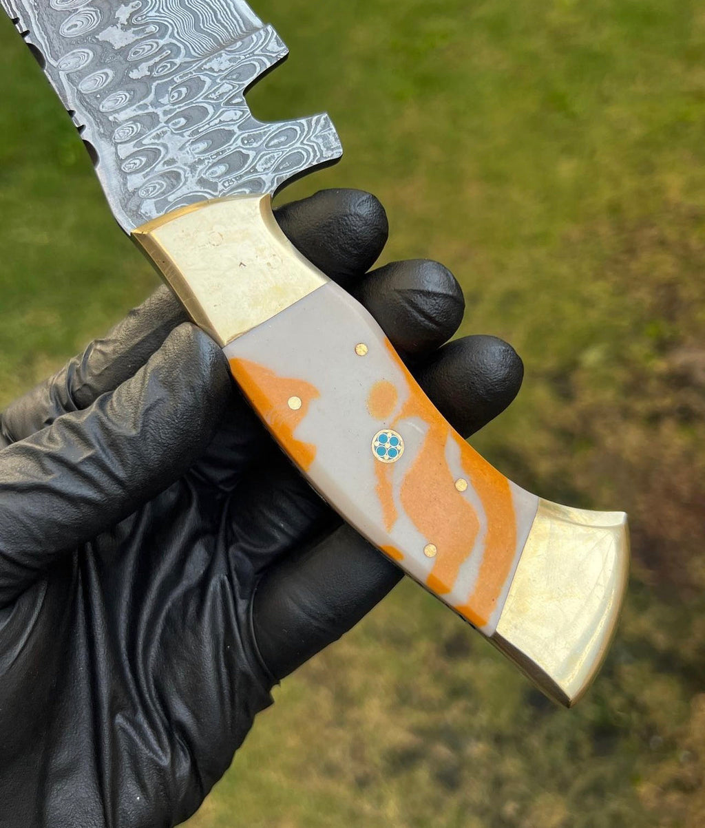 Damascus Steel Camping knife