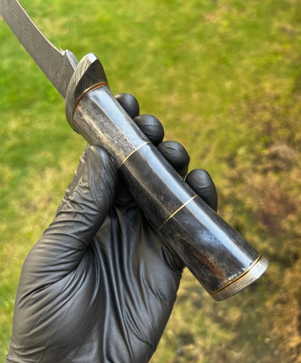 Damascus Steel Trailing Point Camping knife