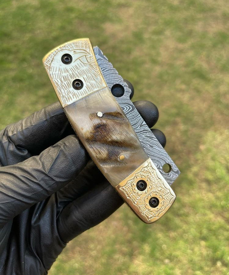Damascus Blade EDC Pocket Knife