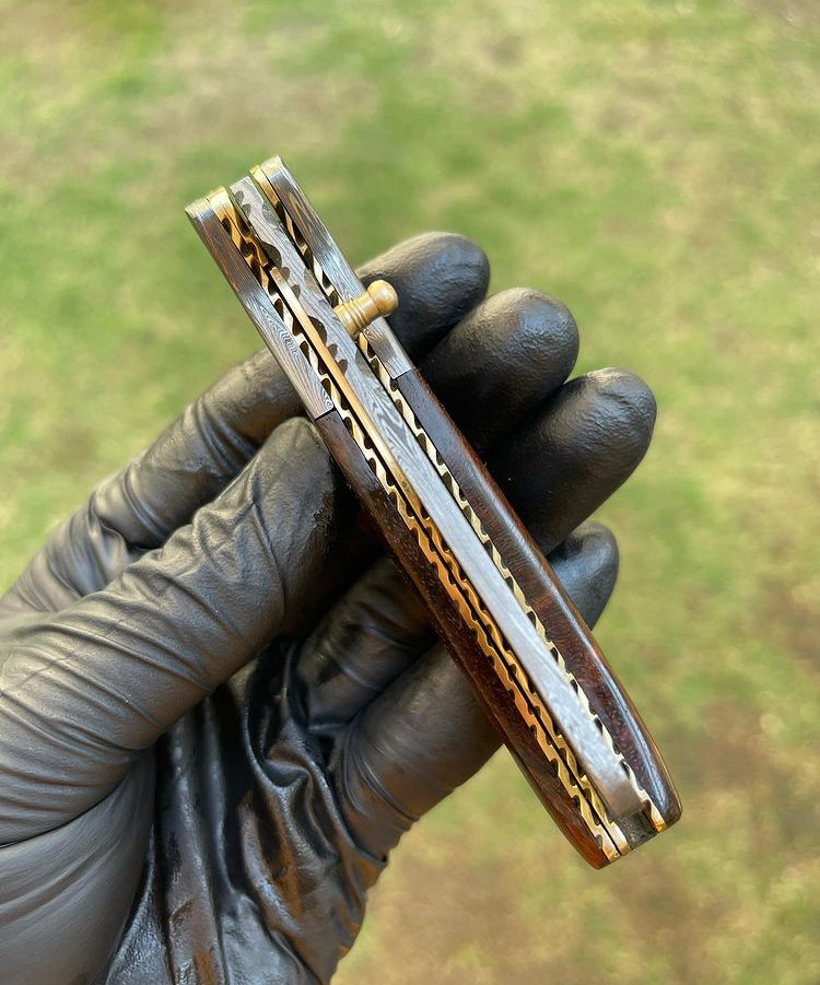 Damascus Folding Blade EDC Pocket Knife