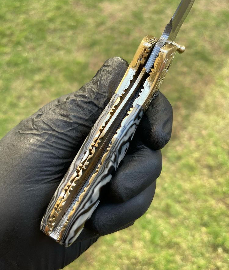 Damascus Blade EDC Pocket Knife
