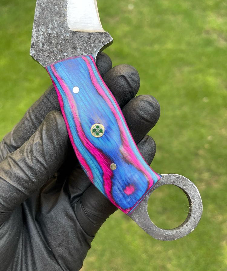 Handmade 1095 steel karambit Neck knife