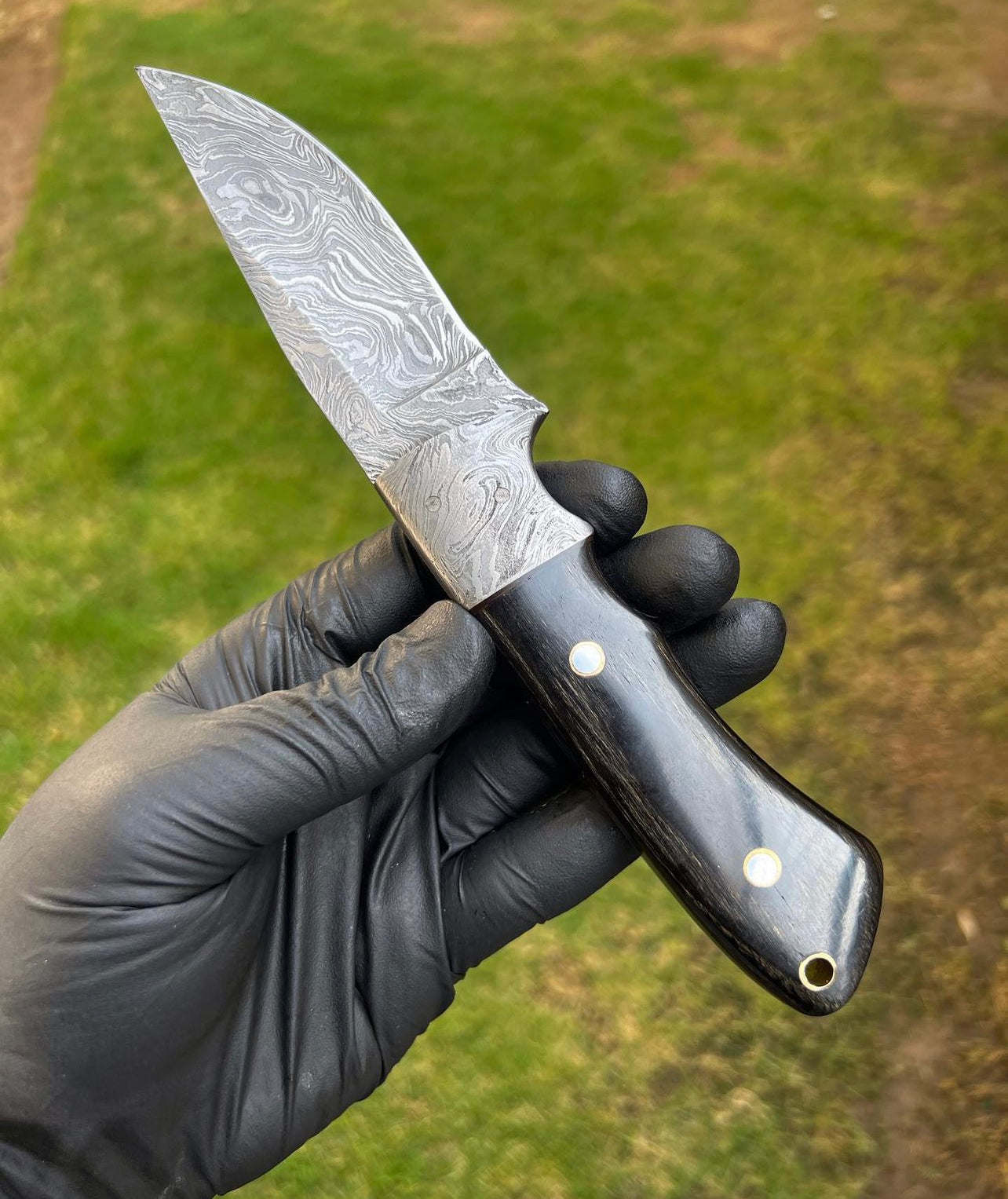Custom Handmade Damascus Steel Fixed Blade Hunting Knife