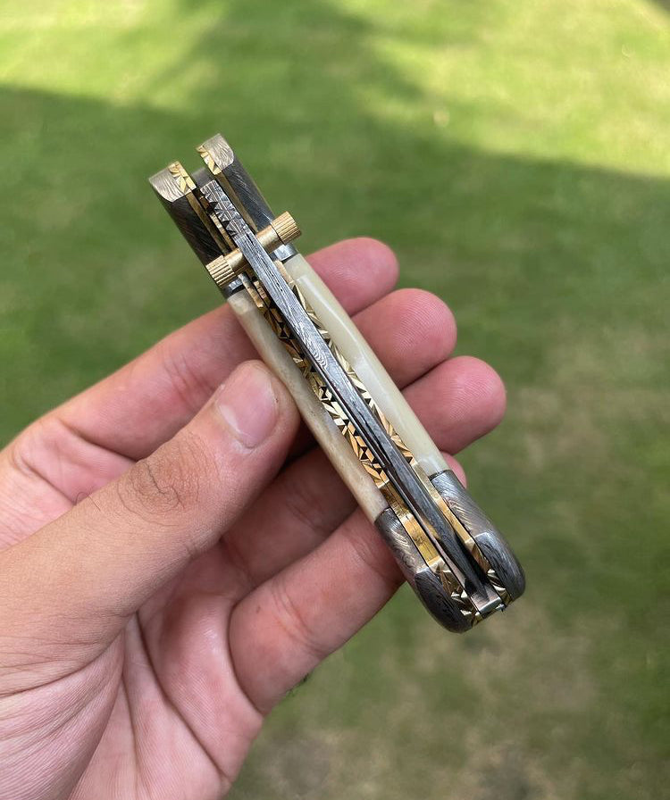 Folding Damascus Blade EDC Folding Pocket Knife