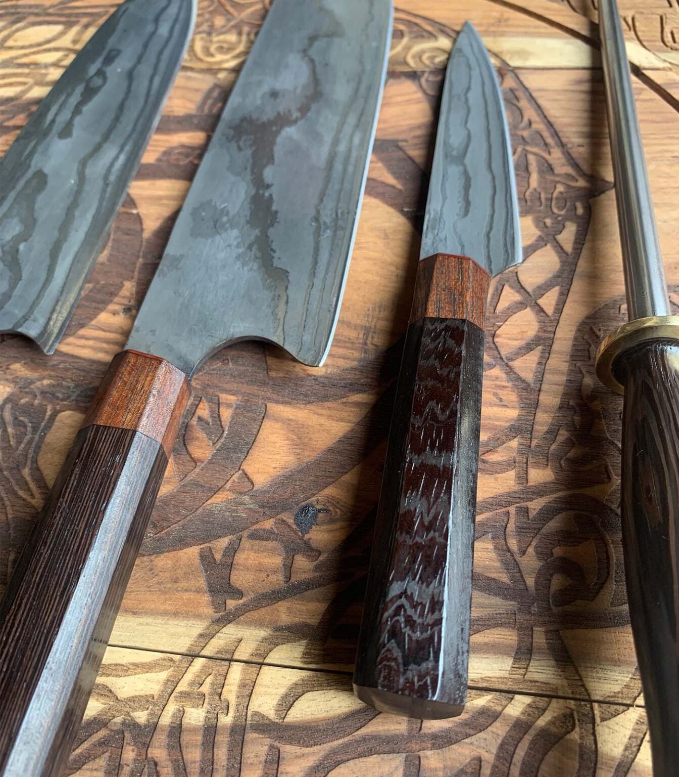 Japanese Stainless Steel Damascus Professional kitchen set