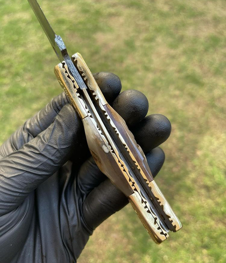 Damascus Blade EDC Pocket Knife